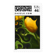 Surreal Yellow Tulip US Postage Stamp