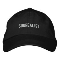 surrealist embroidered hats