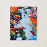 Surrealistic Dali Style Mushroom Wonderland Jigsaw Puzzles