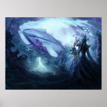 Surrealistic Violet Print posters