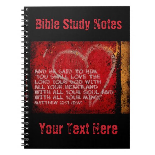 Surrendering All Matthew 22:37 Scripture Photo Art Note Book