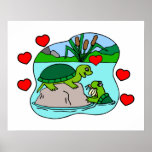 Surrounded By Turtle Love Posters