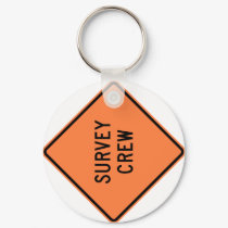 Survey Crew Highway Sign keychains