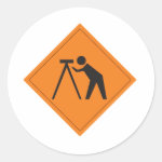 Surveyor at Work Sign Sticker Surveyor at Work Sign Sticker
