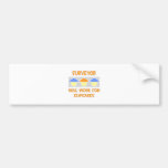 Surveyor ... Will Work For Cupcakes Bumper Sticker