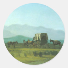 Surveyor's Wagon in the Rockies - Albert Bierstadt Sticker