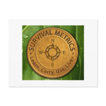 Survival Metrics.com Logo Postcard
