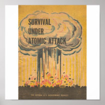 Survival Unde rAtomic Attack Poster