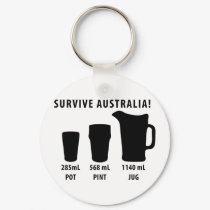 survive australia - beer keychains