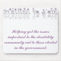 Survived to Vote mousepad