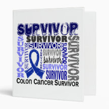Survivor 10 Colon Cancer Vinyl Binder