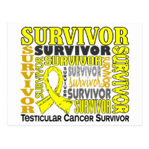 Survivor 10 Testicular Cancer Postcard