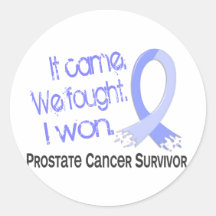 Survivor 11 Prostate Cancer Round Stickers