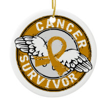 Survivor 14 Appendix Cancer Christmas Ornaments