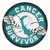 Survivor 14 Cervical Cancer Round Sticker