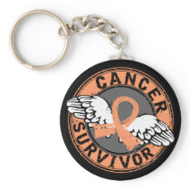 Survivor 14 Endometrial Cancer Keychain