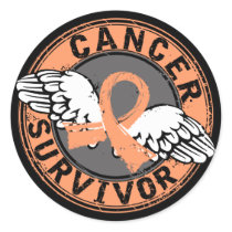 Survivor 14 Endometrial Cancer Round Sticker