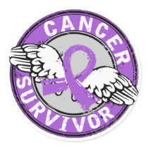 Survivor 14 General Cancer Round Stickers