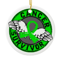 Survivor 14 Lymphoma Christmas Tree Ornament