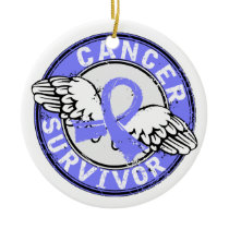 Survivor 14 Prostate Cancer Christmas Ornament