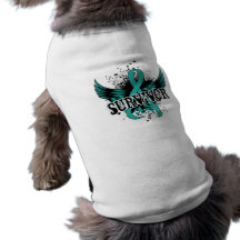 Survivor 16 Ovarian Cancer Dog T-shirt