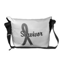 Survivor 17 Brain Cancer Courier Bags