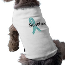 Survivor 17 Ovarian Cancer Doggie T Shirt