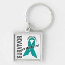 Survivor 1 Ovarian Cancer Keychains