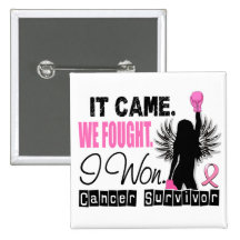 Survivor 22 Breast Cancer Button