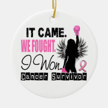 Survivor 22 Breast Cancer Ornament