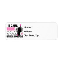 Survivor 22 Breast Cancer Return Address Labels