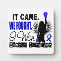 Survivor 22 Colon Cancer Display Plaque