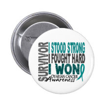 Survivor 4 Ovarian Cancer Button