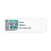 Survivor 4 Ovarian Cancer Custom Return Address Labels