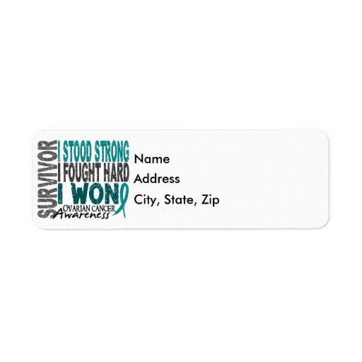Survivor 4 Ovarian Cancer Custom Return Address Labels