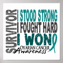 Survivor 4 Ovarian Cancer Print