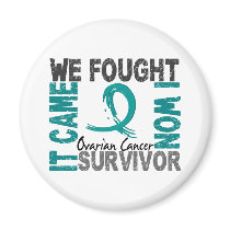 Survivor 5 Ovarian Cancer Refrigerator Magnet