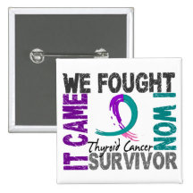 Survivor 5 Thyroid Cancer Pin