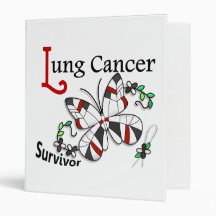 Survivor 6 Lung Cancer Vinyl Binder
