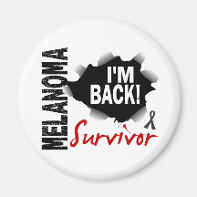 Survivor 7 Melanoma Refrigerator Magnet