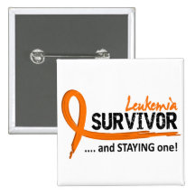 Survivor 8 Leukemia Pinback Button