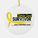 Survivor 8 Testicular Cancer Christmas Ornament