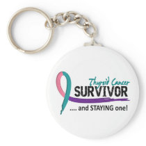 Survivor 8 Thyroid Cancer Keychain