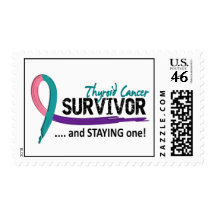 Survivor 8 Thyroid Cancer Postage Stamps