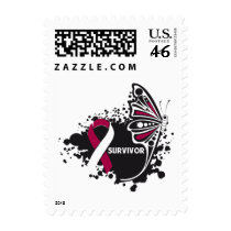 Survivor Abstract Butterfly Head and Neck Cancer Stamps