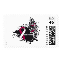 Survivor Abstract Butterfly Head and Neck Cancer Stamp