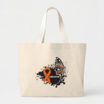 Survivor Abstract Butterfly Leukemia Canvas Bags