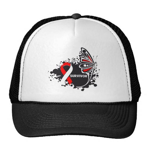 Survivor Abstract Butterfly Oral Cancer Mesh Hat