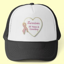 Survivor and 25 years and Counting hats