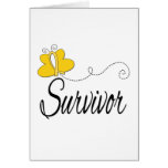 Survivor Butterfly Ribbon Childhood Cancer cards